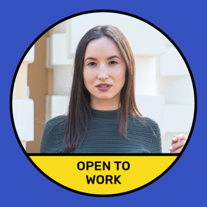 LinkedIn Profile Picture Maker Featuring a Circle with a Bold Stroke 5759b-el1