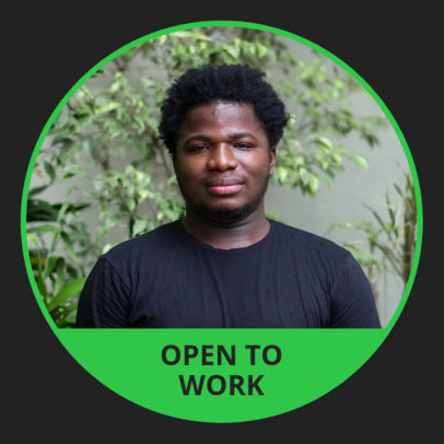 LinkedIn Profile Picture Maker with an Open-to-Work Legend 5759f-el1