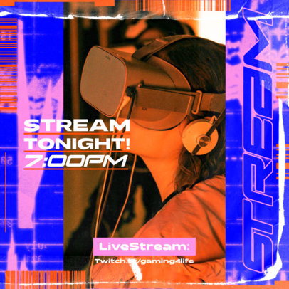 Event Instagram Post Creator for a Gaming Stream 
