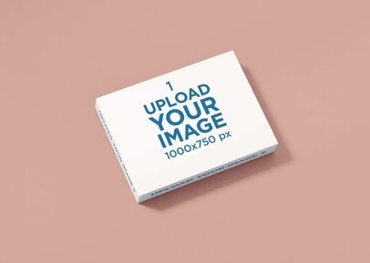 Mockup of a Puzzle Box Lying on a Colorful Surface