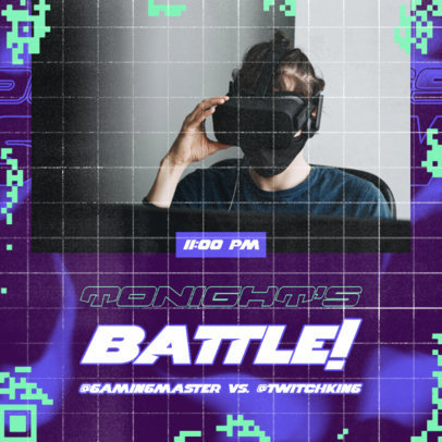 Instagram Post Creator for Gamers Featuring a Battle Match