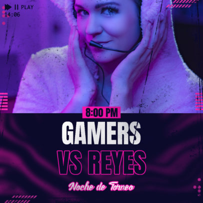 Tournament-Themed Instagram Post Generator for a Gamers Event