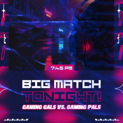 Instagram Post Generator to Promote a Big Match for Gamers