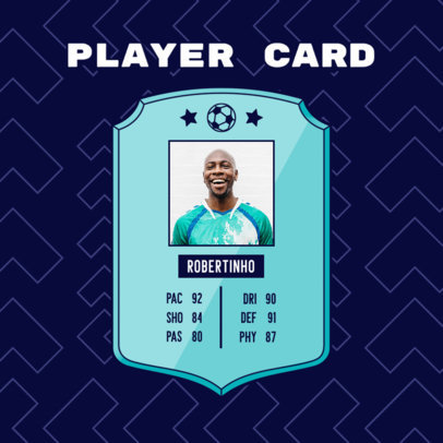 Instagram Post Template for a Soccer MVP Stats Card 5138a