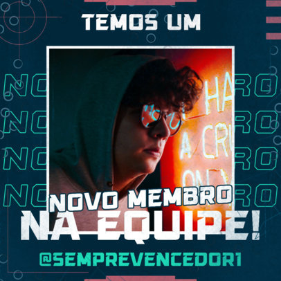 Instagram Post Template to Share a New Team Member