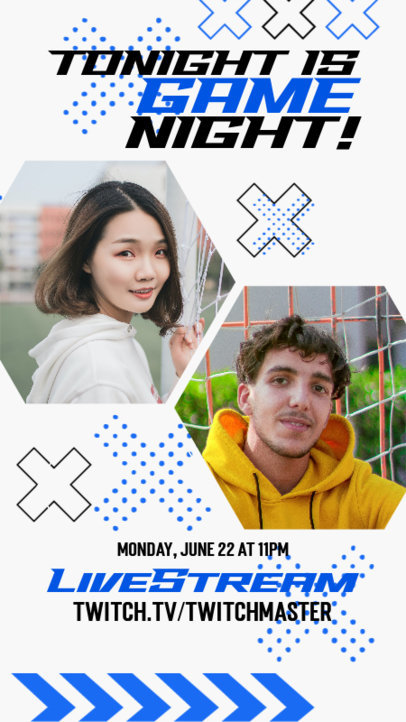 Instagram Story Generator for a Gaming Match Live Stream