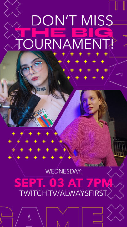 Instagram Story Template for a Live-Streamed eSports Event Ad 5137g