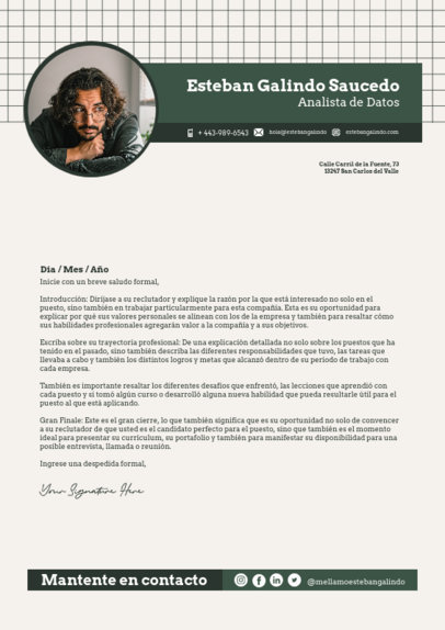 LinkedIn Cover Letter Template for a Data Analyst 5768e-el1