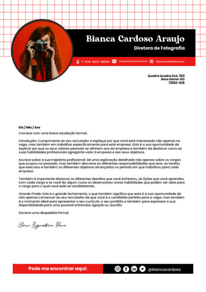 LinkedIn Cover Letter Maker for a Freelancer Photography Director 5768g-el1