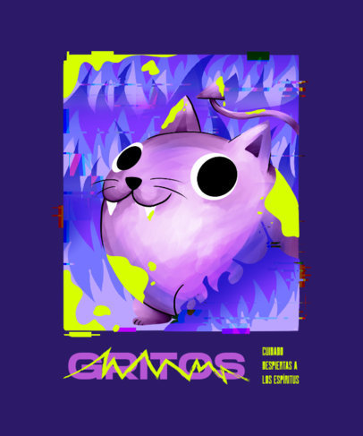 T-Shirt Design Generator with a Cute Character Inspired by Chainsaw Man Manga