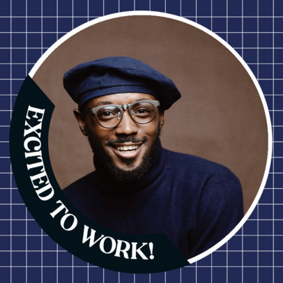 LinkedIn Profile Picture Creator Featuring a Customizable Greeting Quote 5767b-el1