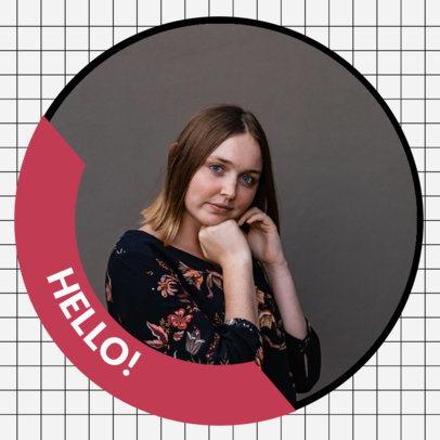 Modern LinkedIn Profile Picture Generator with a Greeting Message 5767c-el1