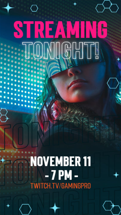 Streaming Instagram Story Generator to Promote a Gaming Event 