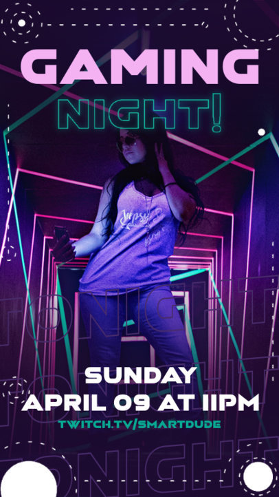 eSports Instagram Story Template for a Gaming Night Event