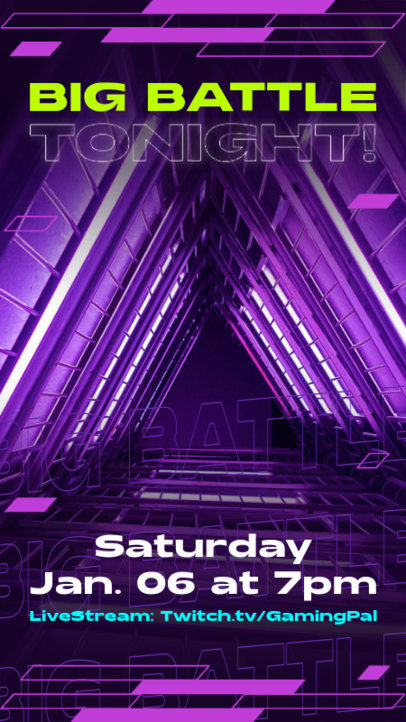 Instagram Story Maker to Promote a Gaming Battle Livestream