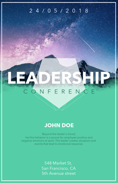 Online Flyer Design Template for a Leadership Conference