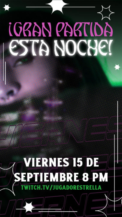 Instagram Story Template for a Big Gaming Tournament