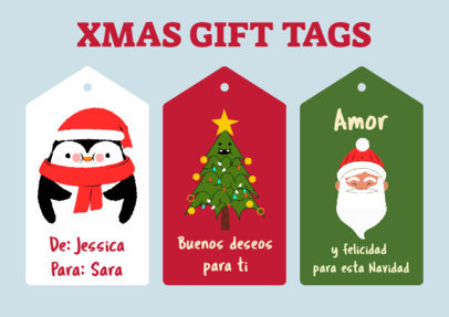 Joyful Gift Tag Generator Featuring Cute Holiday Graphics 5124i-5126