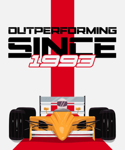 Car Racing T-Shirt Design Generator Inspired by Formula One