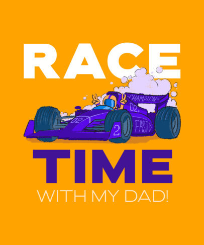 F1-Themed T-Shirt Design Maker Featuring an Illustrated Racing Sports Car
