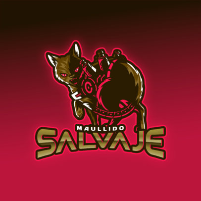 Logo Template for Gamers Featuring a Cyberpunk-Style Cougar Graphic