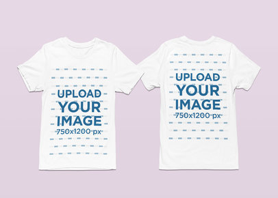 Bella Canvas Tee Mockup Featuring a Customizable Background