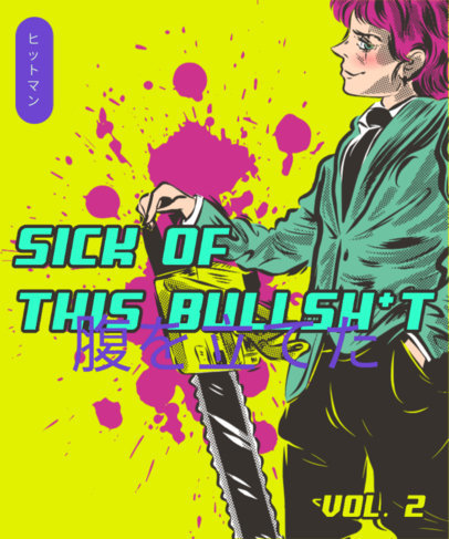 T-Shirt Design Generator with a Chainsaw Man-Inspired Character Illustration