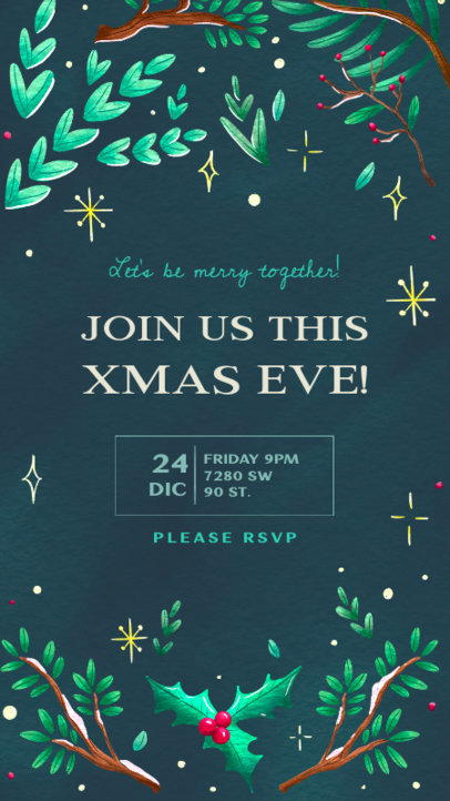 Xmas Eve Instagram Story Maker for a Holiday Party 5516