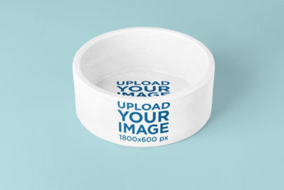 Dog Bowl Mockup Featuring a Customizable Background