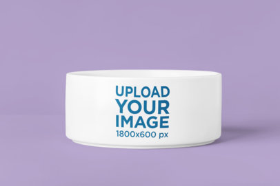 Mockup of a Dog Bowl Placed Over a Customizable Background m30089