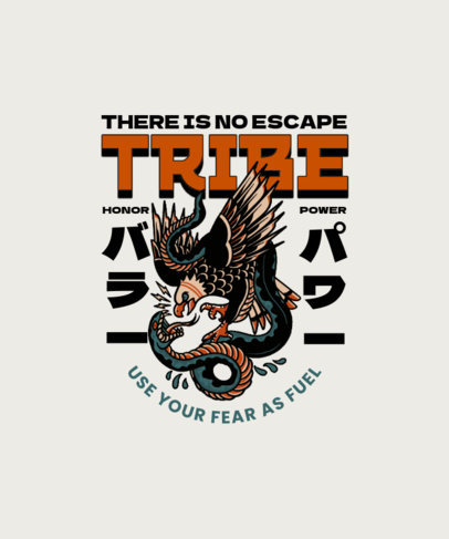 T-Shirt Design Maker Featuring Aggressive Animal Graphics with Martial Arts-Inspired Quotes