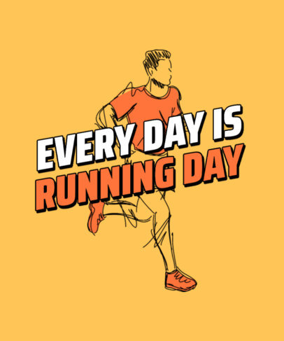 T-Shirt Design Maker Featuring Runner Illustrations