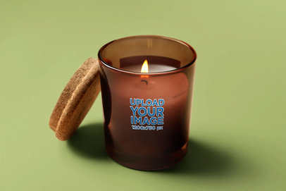 Candle Mockup Featuring a Colorful Background m30381 r-el2