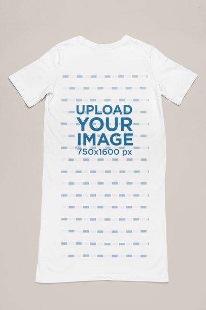 Back-View Mockup Featuring a T-Shirt Dress m30557