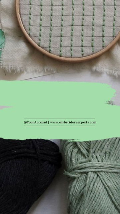 Tutorial-Themed Instagram Story Video Template for Embroidery 