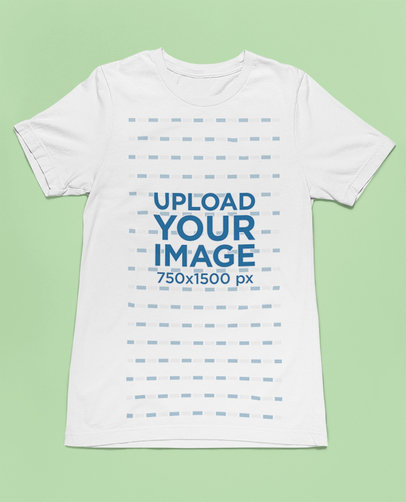 Bella Canvas T-Shirt Mockup Featuring a Colorful Surface