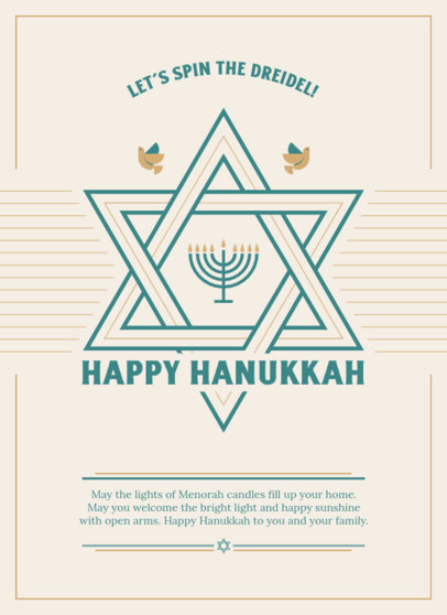 Greeting Card Generator with a Happy Quote for Hanukkah Festivity 5778g-el1