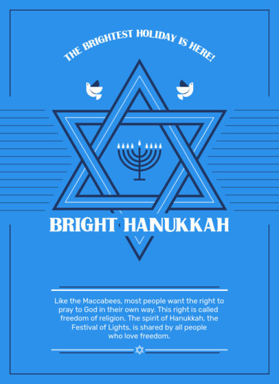 Greeting Card Template with a Sweet Message for Hanukkah
