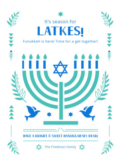 Greeting Card Maker Featuring a Hanukkah-Themed Message
