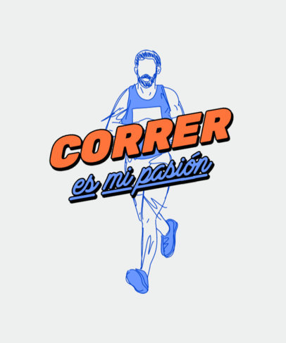 T-Shirt Design Generator for a Race Featuring a Runner Graphic