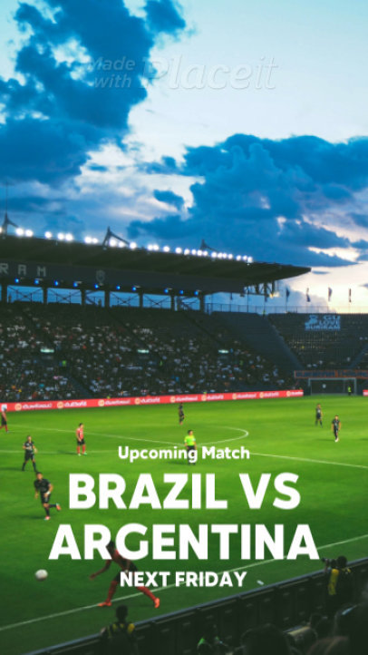 Instagram Story Video Creator Featuring a Soccer Game Match Event