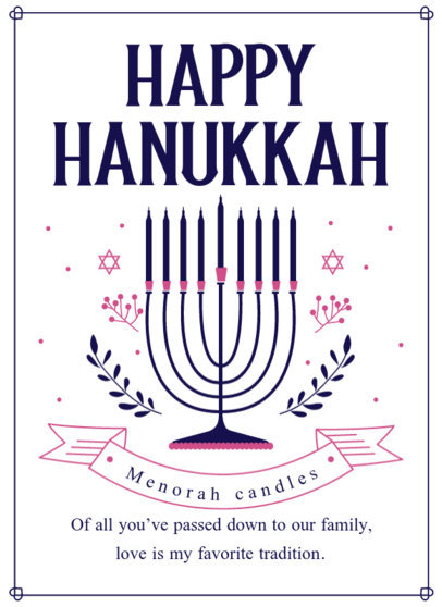 Greeting Card Design Creator with a Happy Hanukkah Message