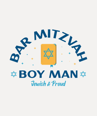 Jewish-Themed T-Shirt Design Creator for a Bar-Mitzvah Celebration 5152b