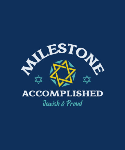 Judaism-Themed T-Shirt Design Template for a Religious Celebration 5152c