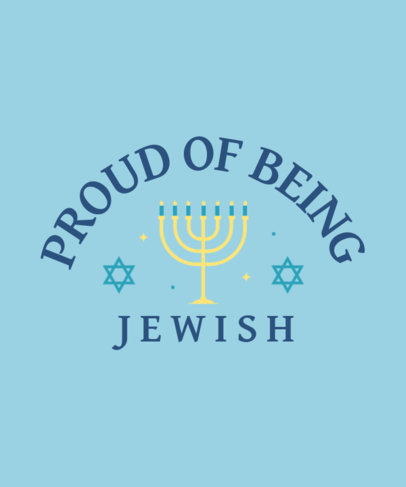 T-Shirt Design Generator Featuring Jewish-Themed Graphics and a Quote 5152e