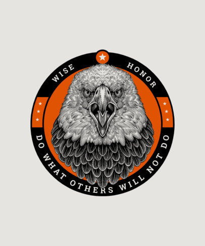 T-Shirt Design Maker for Martial Arts Enthusiasts With an Eagle Graphic