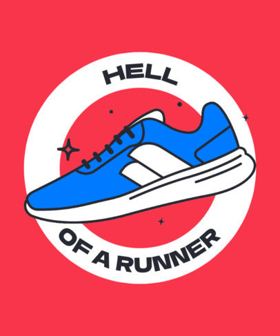 T-Shirt Design Maker Featuring a Running Sneaker Illustration
