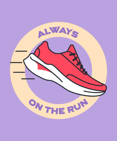T-Shirt Design Creator for a Runners Club Featuring an Illustrated Sneaker
