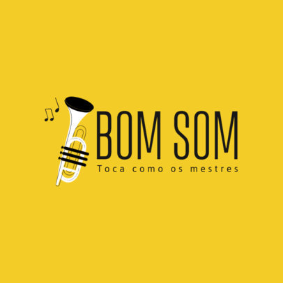 Music Academy Logo Generator with a Trumpet Graphic