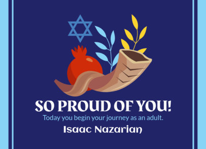 Greeting Card Maker for a Bar-Mitzvah Celebration Day 5149d